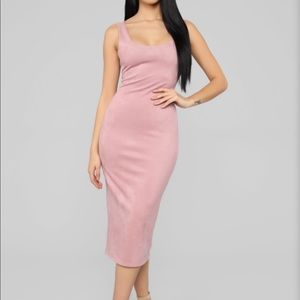 NWT Fashion Nova Faux Suede midi dress XL